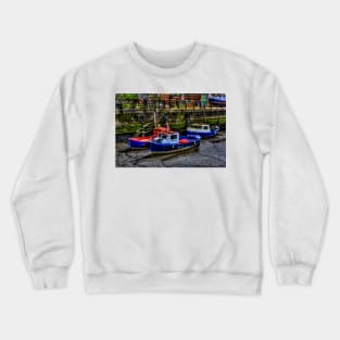 Boats Moored At Ouseburn Quayside Crewneck Sweatshirt